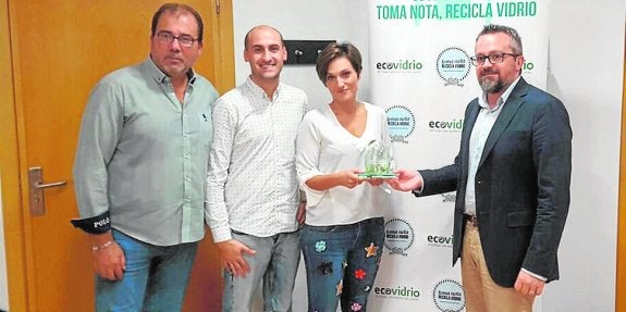 Premio por reciclar un 8% más de vidrio