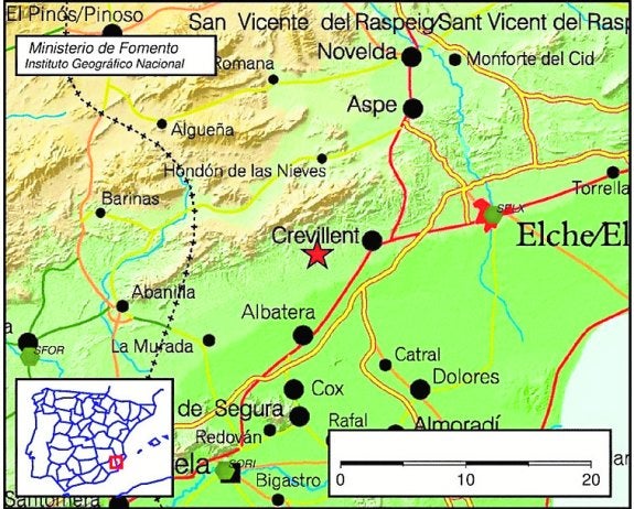 Un terremoto de 3 grados sacude el Baix Vinalopó