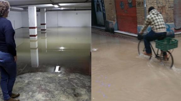 La rotura de una tubería inunda calles y garajes en Santa Eulalia