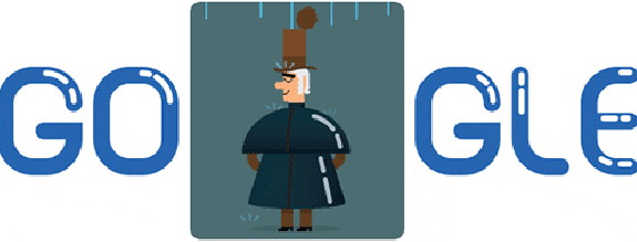 Charles Macintosh, químico inventor del impermeable, en el nuevo 'doodle' de Google