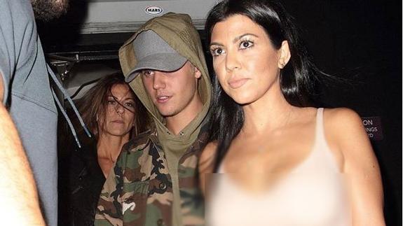 Justin Bieber se consuela con Kourtney Kardashian del desengaño de Selena Gomez