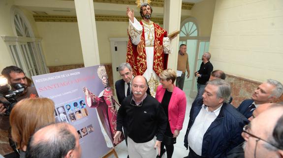 La imagen restaurada de Santiago Apóstol lucirá en el Muram los días previos a Semana Santa