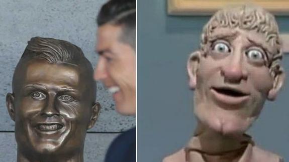 El busto de Cristiano Ronaldo también tiene sus 'memes'