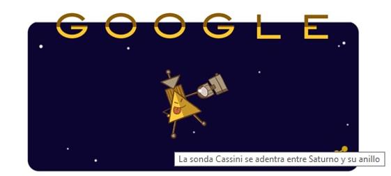 Google celebra la llegada de la sonda Cassini a los anillos de Saturno